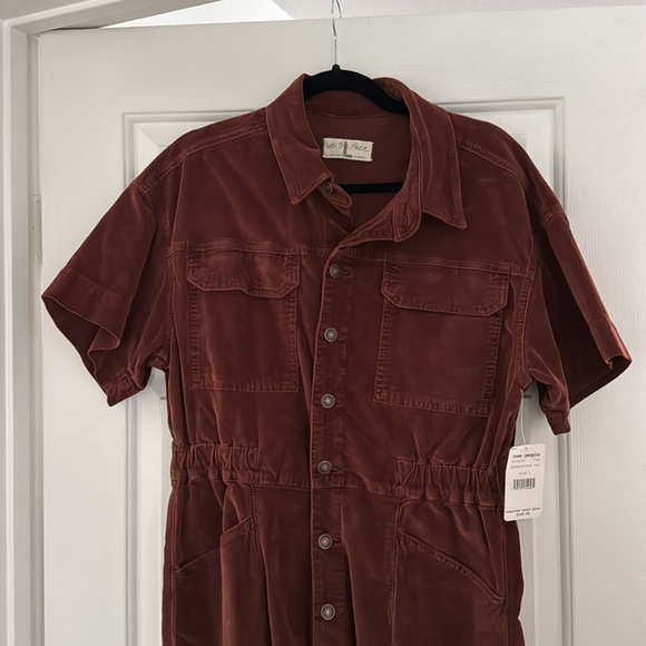 FREE PEOPLE MARCI CORDUROY JUMPSUIT in Gingerbread - Picture 7 of 11